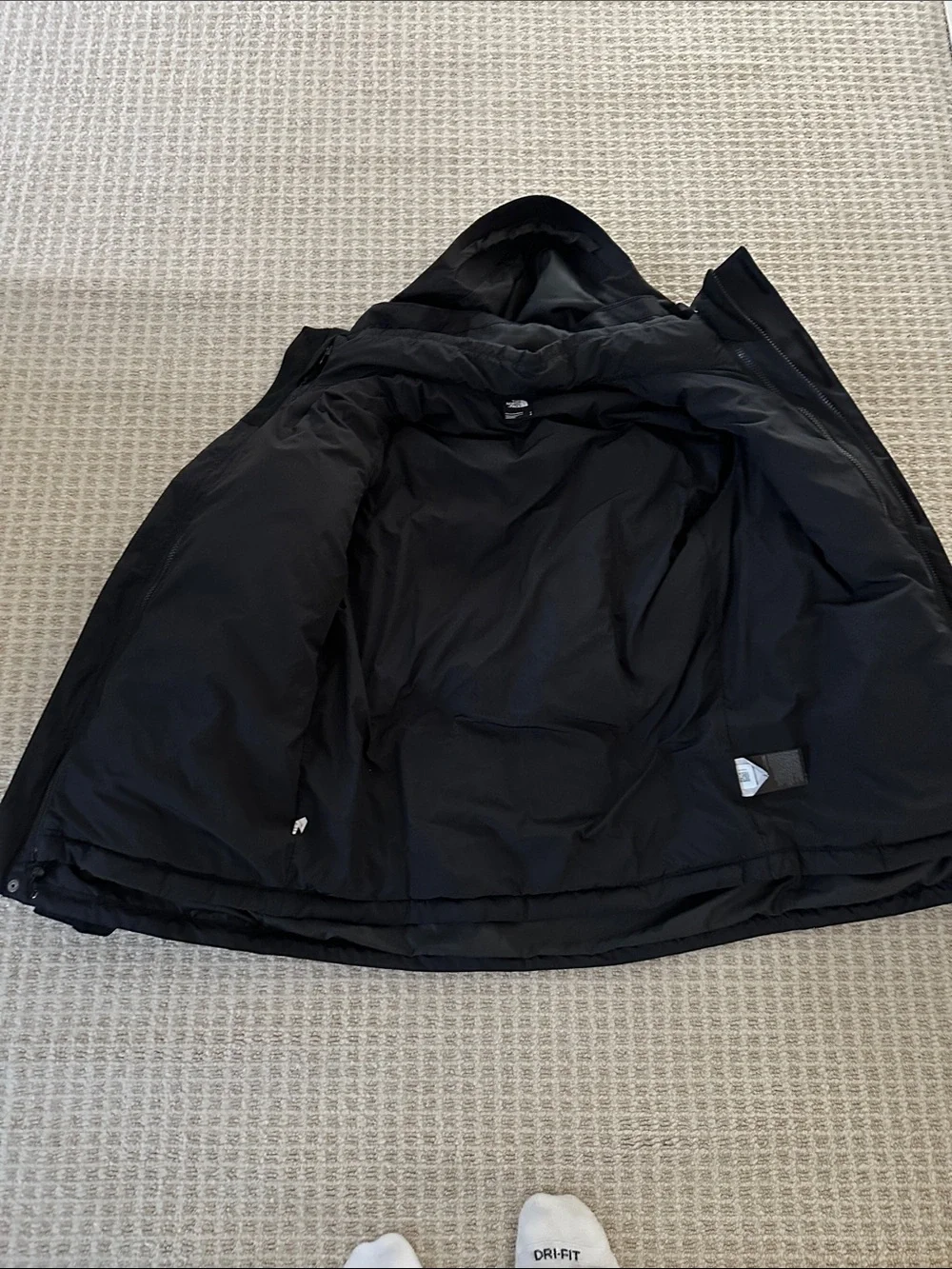 The North Face Men's Black Waterproof Hooded Jacket 3 in 1